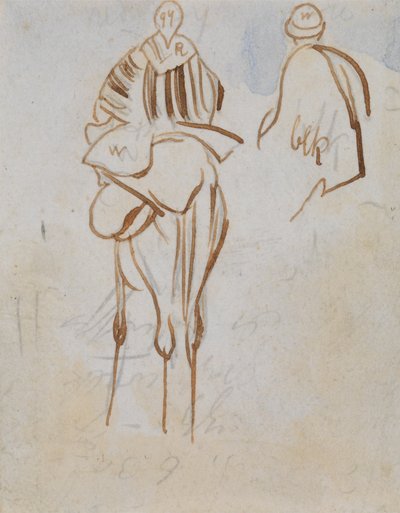 Studio di un uomo egiziano su un cammello da Edward Lear
